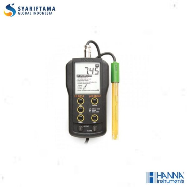 Hanna HI8314 pH/mV/°C Meter- DIN type - custom calibration