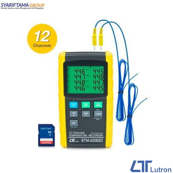 Lutron BTM-4208SD 12 channels Temperature Recorder