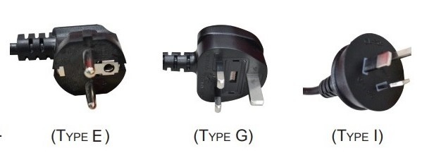 ALS-2 is available with types E, G, I plugs (2)